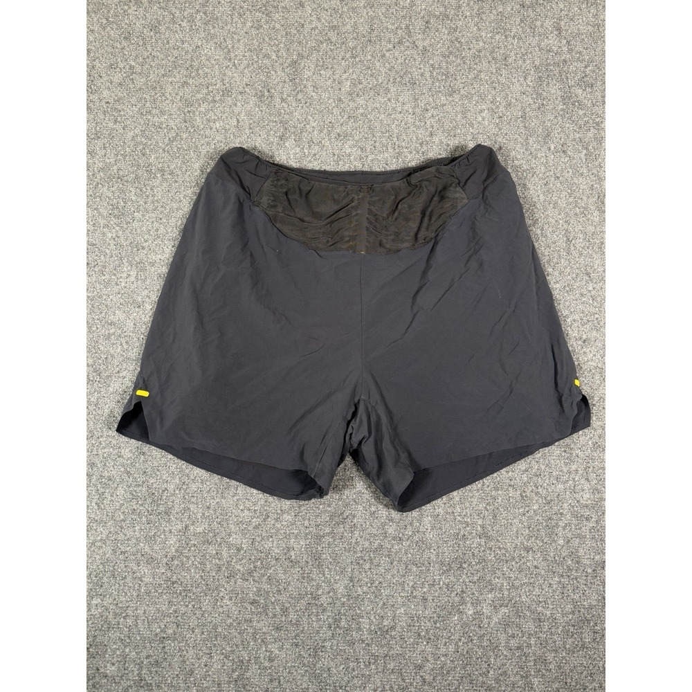 Rab Talus Trail Running Shorts Mens Large Black Lined Gorpcore 5" Flawed
